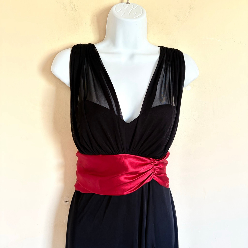Y2K Connected Apparel Black‎ and Red Sleeveless Dress Size 10 - Picture 6 of 14
